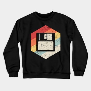 Retro Floppy Disk Icon Crewneck Sweatshirt